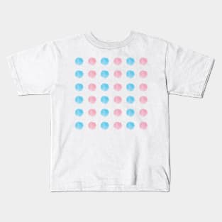 Watercolor Dots - trans pride Kids T-Shirt